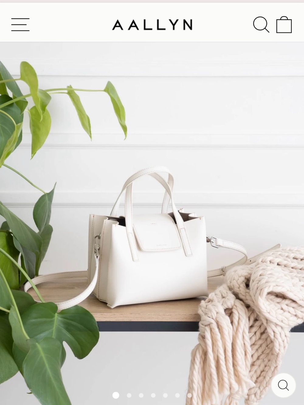 Aallyn Stella Satchel - Cream Leather